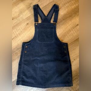 American Eagle Dark Blue Corduroy Overall Dress Size Small